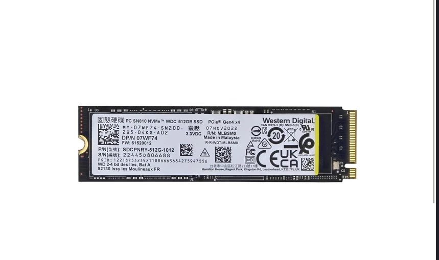 内蔵型SSD WD SSD 512GB M.2 PCIe Gen4 WD Black PCIe 512GB SSD