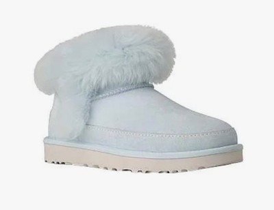 Woman's Boots UGG Classic Ultra Mini Chalet Reef Blue Light Blue Size 9