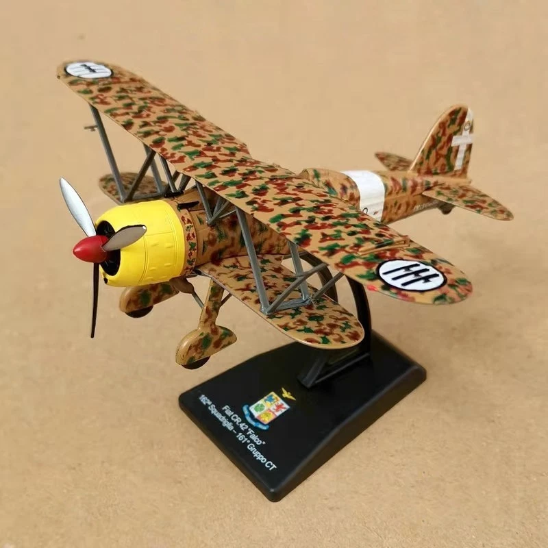 1:72 WWII FIAT CR.42 "Falco" Doppeldecker Jagdmodell Diecast Militär Sammlung