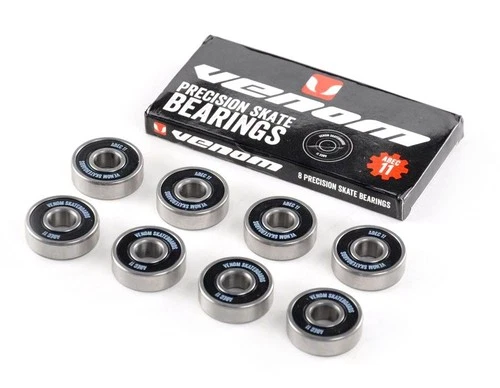 Venom Fast Skateboard Bearings ABEC11 608zz Upgrade Skates Quad Longboard x8
