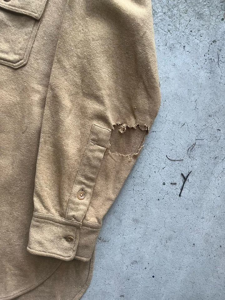 Camisa barbijo de lana vintage de 1900 de Wright y Chitson Foto 4 de 4