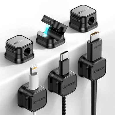 JOYROOM 6 Stück Kabelhalter Kabelclips Verstellbare Kabel Organizer Magnetische