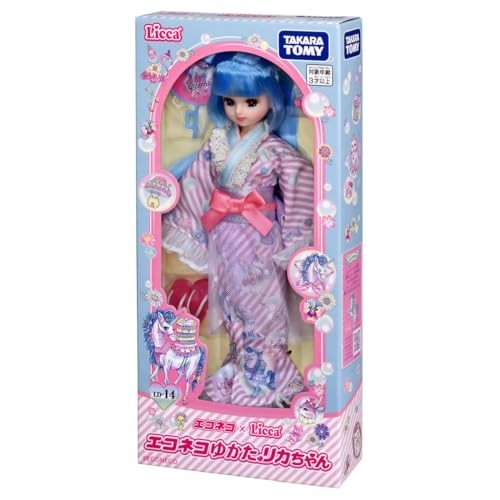 Takara Tomy Licca-chan Doll LD-14 Eco-Neko Yukata Japanese Figure