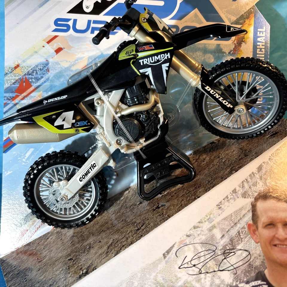 Spin Master SX Supercross Ricky Carmichael Triumph TF 450 Moto X 1:10 - Image 3 of 4