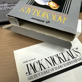 Jack Nicklaus Greatest 18 Holes of Major Championship Golf Nintendo NES COMPLETO