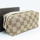 GUCCI GG Canvas Cosmetic Pouch Accessory Case beige Italy canvas Women 102281