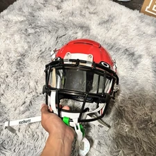 Schutt F7 VTD Collegiate Football Helmet Adult, Red/White Size Large+