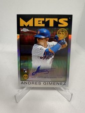 2021 Topps Chrome #86A-AG Andres Gimenez 1986 Topps 35th Autographs #/50