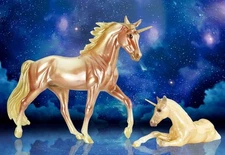 Limited edition Breyer Set - 712454 Ceres & Minerva - Unicorn mare & foal New