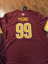 NWT Chase Young Washington Commanders Nike On Field Game Jersey Burgundy XXL