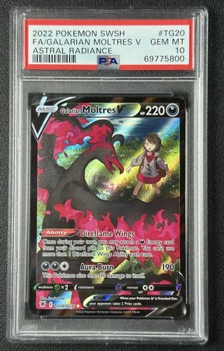 GALARIAN MOLTRES V PSA 10 2022 POKEMON SWSH ASTRAL RADIANCE #TG20/TG30 FA 800