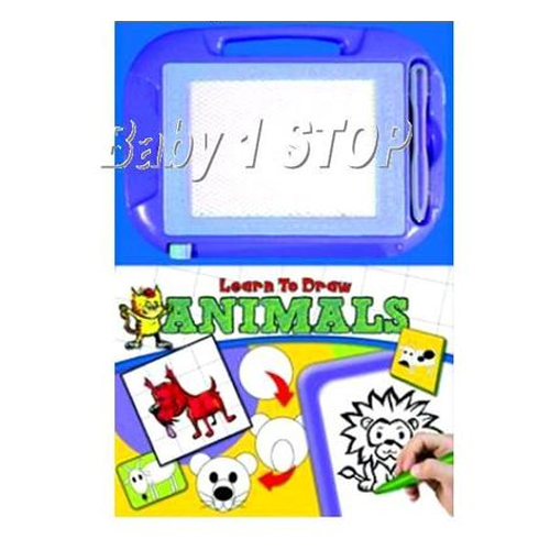 Learn to draw ANIMALS Board Book & Etch a Sketch Story Book New 3 in 1 Book