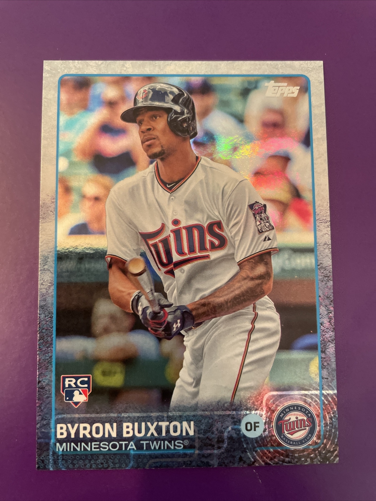 BYRON BUXTON 2015 TOPPS UPDATE RAINBOW FOIL PARALLEL ROOKIE RC #US25 (TWINS)