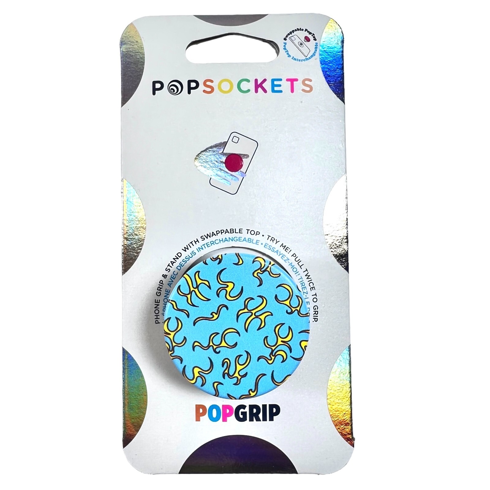 Popsockets Blue Blaze Banana Peel Fruit Pop Socket PopGrip Blue Yellow