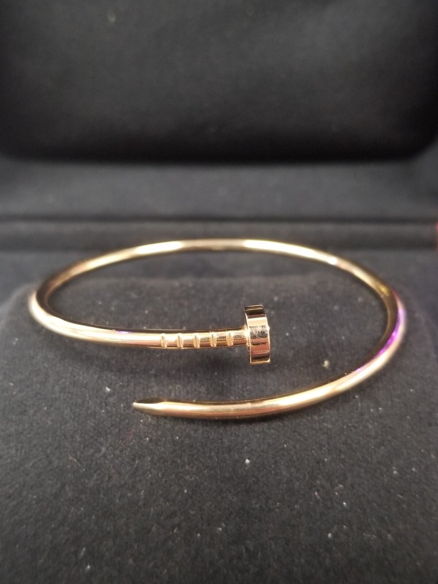 カルティエ アミュレット Au750 ブレスレット サイズ14 Cartier Au750 Rose Gold Nail Bangle Small Bracelet 9.1gr | eBay
