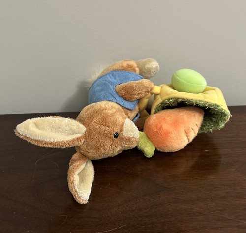 Mary Meyer Peter Rabbit Happy Easter Plush Wheelbarrow Carrot Stuffed Animal - Picture 6 of 10