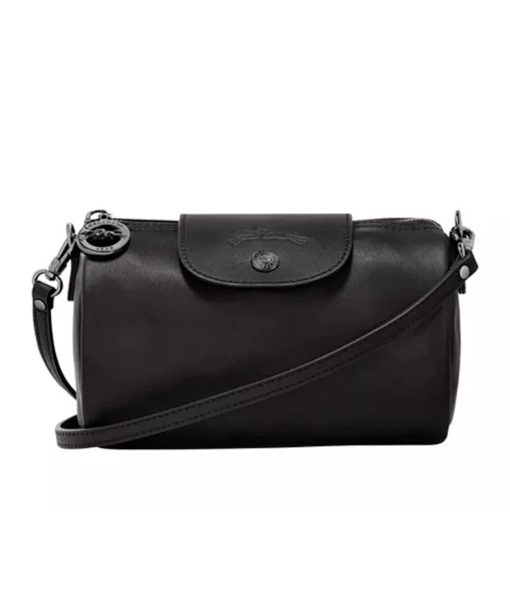 LONGCHAMP Le Pliage Xtra XS Leather Bowling Bag Black Orig. $420 NEW - Image 2 of 4