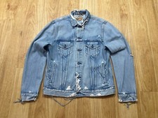 Ralph Lauren Denim Jacket Large Denim Supply Torn Frayed Distressed Logo Buttons