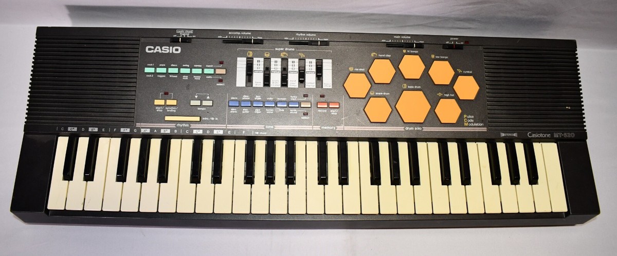Casio Casiotone MT-520 Synthesizer Electronic Keyboard-Japan-Works