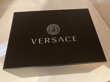 Versace 13 x10 x7 Empty Black GIFT BOX Logo for Purse/Bag/Shoe Sturdy Magnetic