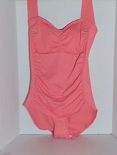 Ruby Ribbon Riviera One Piece Swimsuit in CORAL (Orange) Women's Size 12 NWT/NEW
