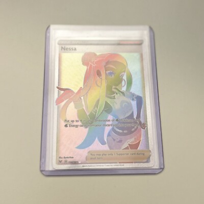 Nessa Rainbow Holo Vivid Voltage 196/185 Pokemon 2020 *NM*