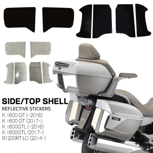 3M Reflective Black Decals For BMW R1200RT & K1200GT Hardbags (Saddlebag Safety Kit)