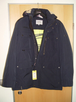 Camel active Herren Wintermantel Parka dkl.- blau Gr. 52 NEU