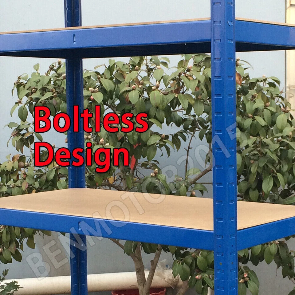 Garage Racking 5 Tier Shelving Unit Boltless Heavy Duty Metal Shelf Shed Storage - Image 4 of 4