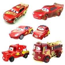 Disney Pixar Racing Story3 series new style golden McQueen Sally fire engine1:55