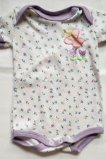 Vintage Baby Girl One piece 0/6 mos with butterfly