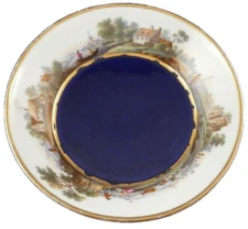 Antique 18thC KPM Berlin Porcelain Scenic Scene Saucer Porzellan Untertasse