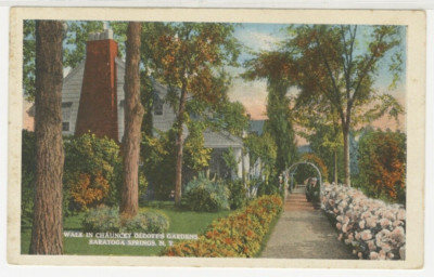 NY Postcard Home Of Chauncy Olcott - Saratoga Springs, New York 1920 vintage F15