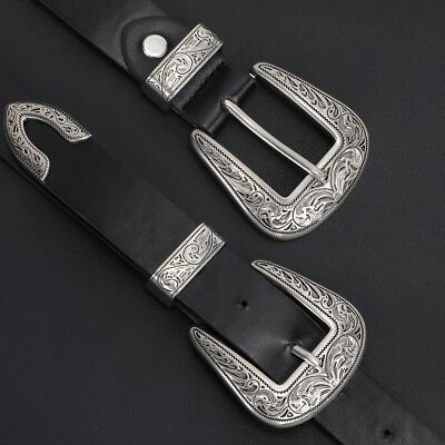 1882 Women Leather Belt Ladies Vintage Western Retro Cowgirl WOMENS GENUINE LEATHER WESTERN COWGIRL BEAUTIFUL FLORAL  main image 3