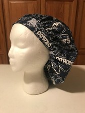 Scrub Hat Medical Nursing Chemo Dallas Cowboys Cotton Fabric