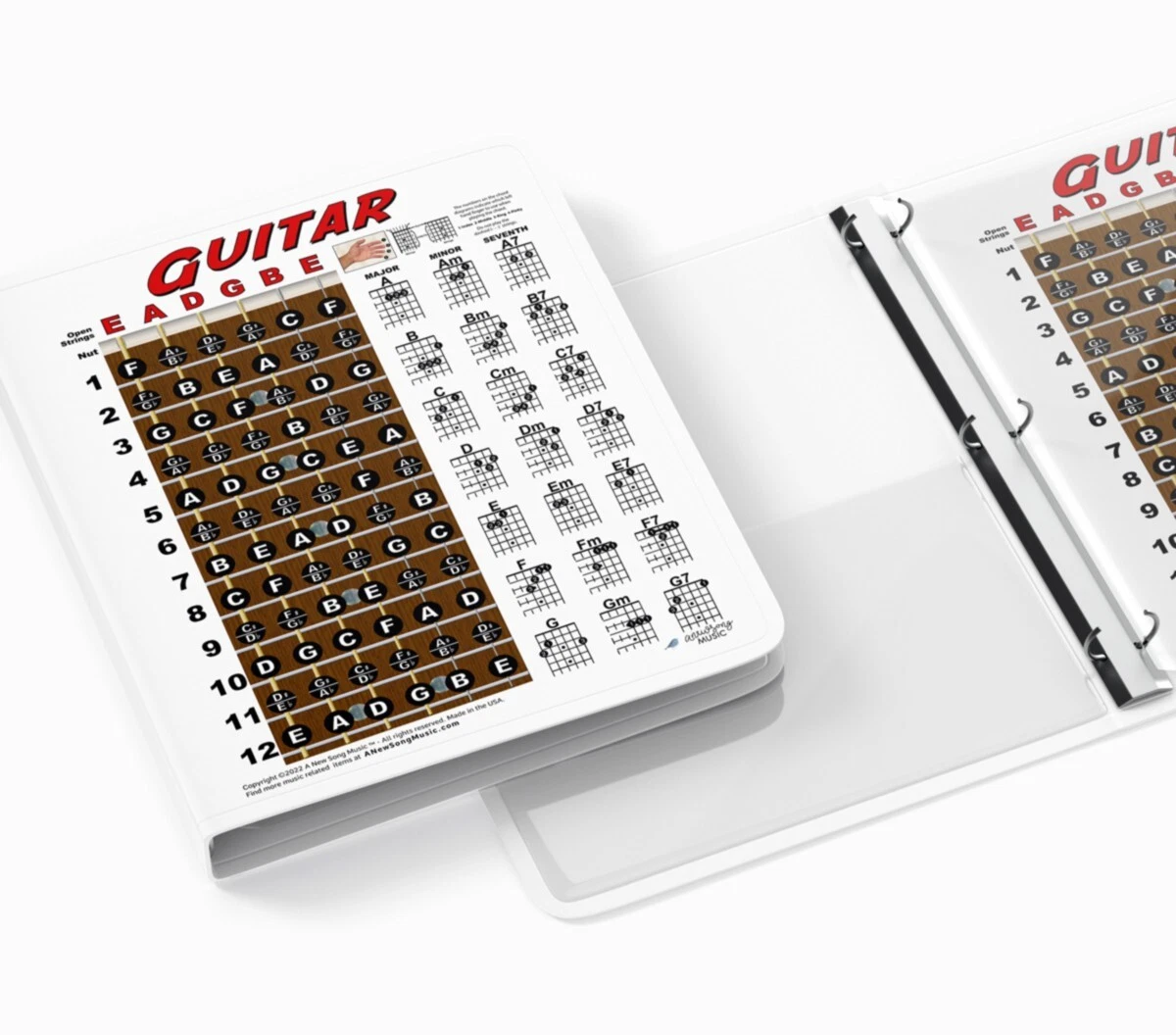 Left Handed Mandolin Easy Chord Chart Fretboard Notes