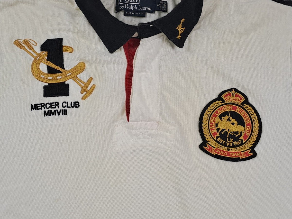 【イギリス国旗】ラルフローレン　ポロシャツ　mercer polo team VINTAGE POLO RALPH LAUREN SHIRT MERCER TEAM #3 POLO CLUB NEW