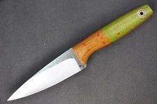 Fiddleback Forge Gaucho by Andy Roy .16" 01 Blade Micarta Bolstered Green Burlap