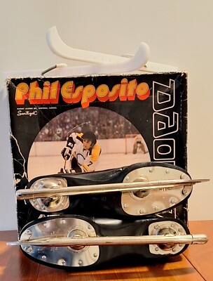 B41 Vintage 1970\'s Phil Esposito Skates Boston Bruins NHLPA DAOUST Canada Sz 12 Vintage 1970 main image 3