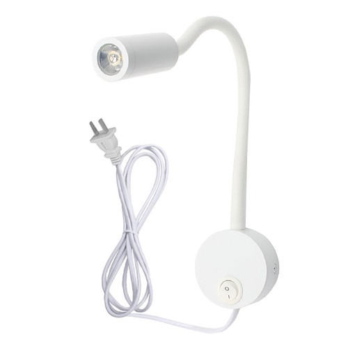 Flexible Pipe 3W LED Wall Fixture Reading Lamp Picture Light Button + Plug Store - Picture 11 of 26