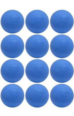 Champion Sports Official Size Rubber Lacrosse Ball, Blue (12-Pack)
