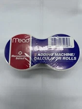 Mead CALCULATOR PAPER Adding Machine 2-1/4" W x 126' L 1 Ply 2 Rolls Sealed NEW!
