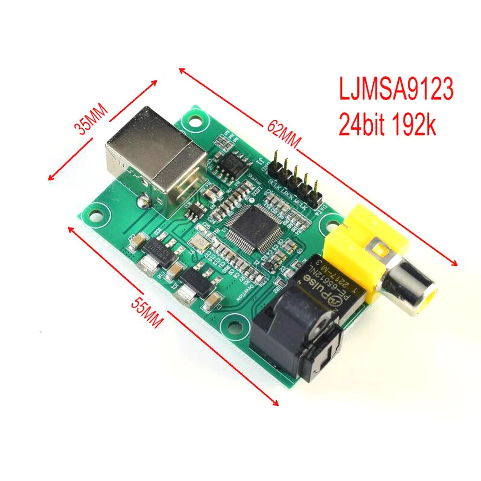 SA9123 USB To SPDIF Optical I2S Output 24BIT 192K USB Audio Streaming Controller - Image 2 of 4