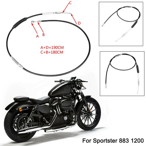 70" Black Clutch Cable Wires Line For Harley Road King Softail Sportster Dyna - Picture 1 of 12