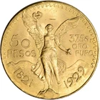 Photo of a 1929 Mexico 50 Pesos Gold from an eBay listing that sold on Nov 13, 2025