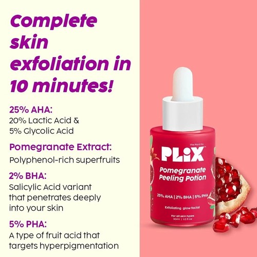 PLIX - Pomegranate Peeling Potion 30ml and Vitamin C Effervescent 15 tab Combo - Imagen 3 de 9