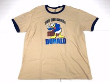 Disney Store Men  s Pre-shrunk, The Original Donald Duck Retro Ringer Shirt Sz L