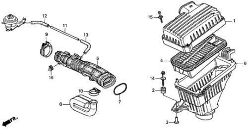 Conjunto de limpiaparabrisas de aire para Acura Element (P/N 17220-P0G-A00)