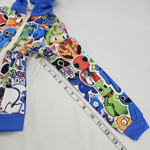 Hoodies Full Zip with long sleeve and hood for boys 4-5 Years Rainbow-5 - Picture 7 of 11