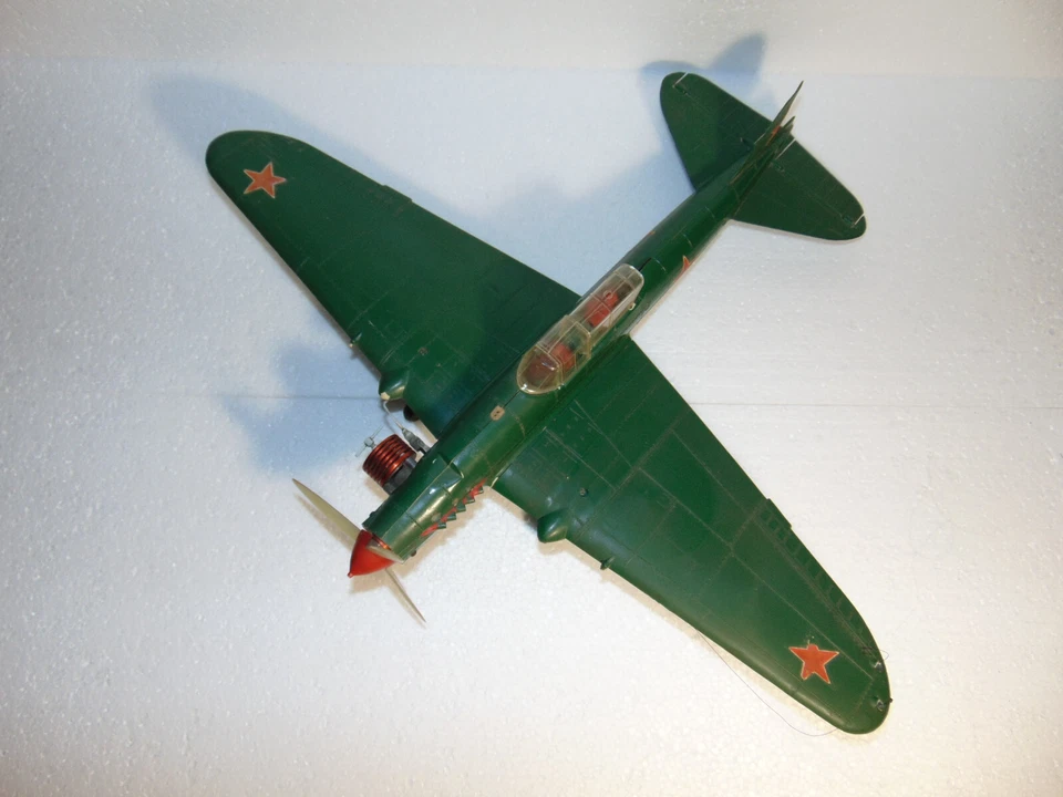 Vintage ILYUSHIN IL-2 Shturmovik Control Line Model Airplane Il 2 cl diesel kit - Image 4 of 4